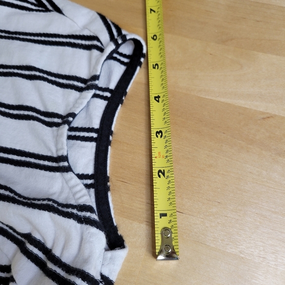 Tommy Hilfiger Black And White  Striped Summer 100% Cotton Jersey Dress Size 6 - Picture 3 of 15